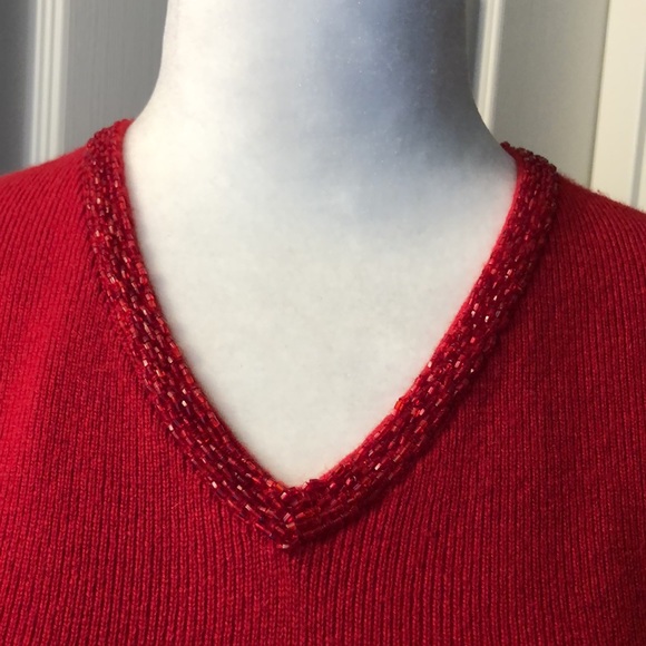 Lane Crawford 100% Cashmere Beaded Sweater - Picture 2 of 4